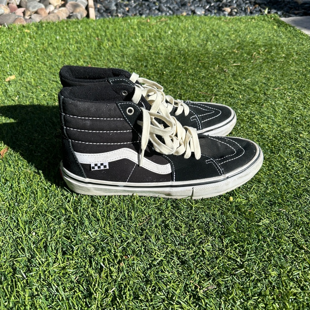 Vans Skate Sk8-Hi PopCush Shoes Size 8 Mens Black Shoes